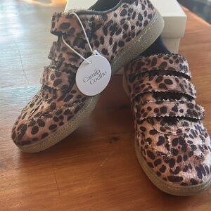 NWT Camila Coelho Bastion Leo 7.5 Sneakers Leopard Print Trendy Street Style
